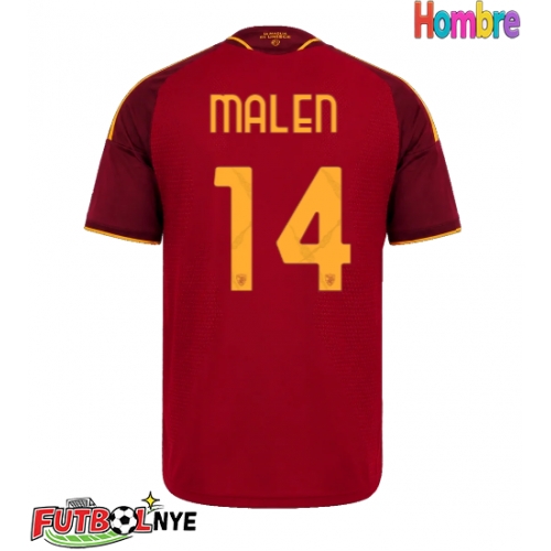 Camiseta AS Roma Donyell Malen #14 Primera Equipación 2026-27 manga corta